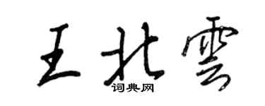 王正良王北雲行書個性簽名怎么寫
