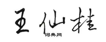 駱恆光王仙桂行書個性簽名怎么寫