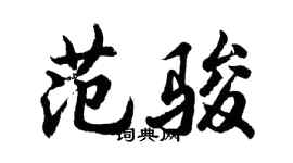 胡問遂范駿行書個性簽名怎么寫