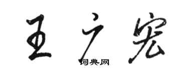 駱恆光王廣宏行書個性簽名怎么寫