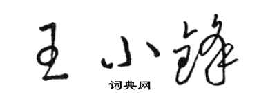 駱恆光王小鋒草書個性簽名怎么寫