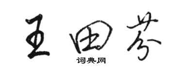 駱恆光王田芬行書個性簽名怎么寫