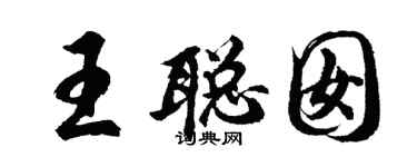 胡問遂王聰囡行書個性簽名怎么寫