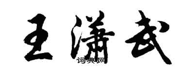 胡問遂王瀟武行書個性簽名怎么寫