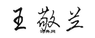 駱恆光王敬蘭行書個性簽名怎么寫