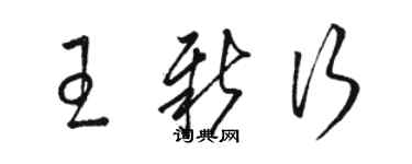 駱恆光王新行草書個性簽名怎么寫