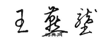 駱恆光王燕壟草書個性簽名怎么寫