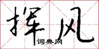 揮風怎么寫好看