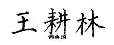 何伯昌王耕林楷書個性簽名怎么寫