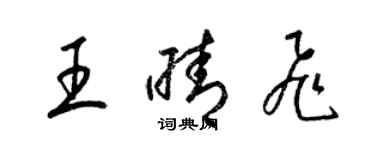 梁錦英王晴飛草書個性簽名怎么寫