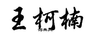 胡問遂王柯楠行書個性簽名怎么寫