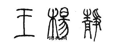 陳墨王楊靜篆書個性簽名怎么寫