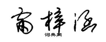 朱錫榮雷梓涵草書個性簽名怎么寫