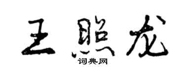 曾慶福王照龍行書個性簽名怎么寫