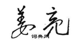 駱恆光姜亮草書個性簽名怎么寫
