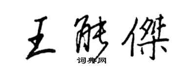 王正良王能傑行書個性簽名怎么寫