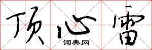 錢沛雲頂心雷行書怎么寫