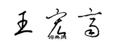 梁錦英王宏齊草書個性簽名怎么寫