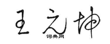駱恆光王元坤草書個性簽名怎么寫