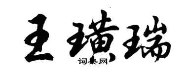 胡問遂王璜瑞行書個性簽名怎么寫