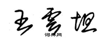 朱錫榮王雲坦草書個性簽名怎么寫