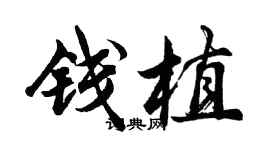 胡問遂錢植行書個性簽名怎么寫