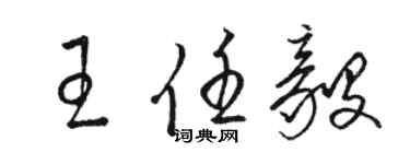 駱恆光王任毅草書個性簽名怎么寫