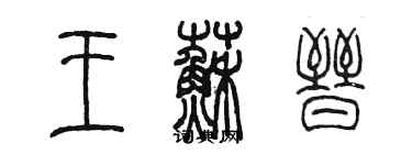 陳墨王蘇晉篆書個性簽名怎么寫