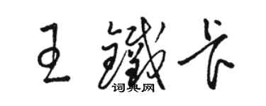 駱恆光王鐵卡草書個性簽名怎么寫