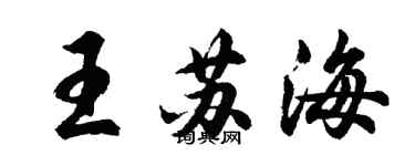 胡問遂王蘇海行書個性簽名怎么寫