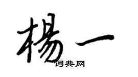 王正良楊一行書個性簽名怎么寫