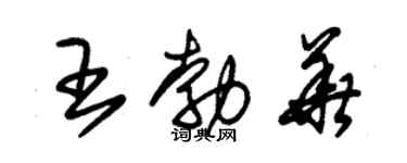 朱錫榮王勃華草書個性簽名怎么寫