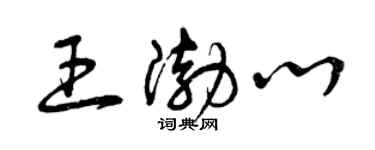 曾慶福王渤心草書個性簽名怎么寫