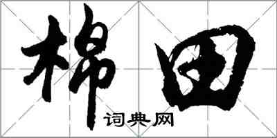 胡問遂棉田行書怎么寫