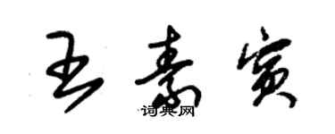 朱錫榮王素賓草書個性簽名怎么寫