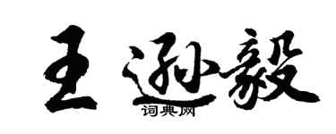 胡問遂王遜毅行書個性簽名怎么寫