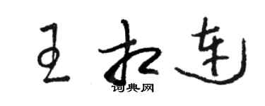 駱恆光王相連草書個性簽名怎么寫