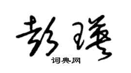 朱錫榮彭瑛草書個性簽名怎么寫