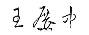 駱恆光王展中草書個性簽名怎么寫