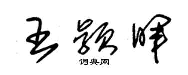 朱錫榮王穎暉草書個性簽名怎么寫