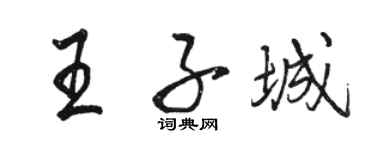 駱恆光王子城行書個性簽名怎么寫