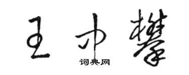駱恆光王中攀草書個性簽名怎么寫