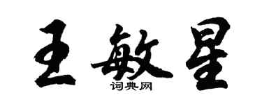 胡問遂王敏星行書個性簽名怎么寫