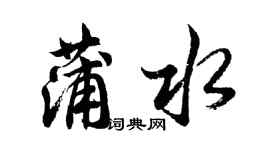 胡問遂蒲水行書個性簽名怎么寫