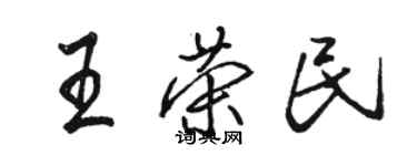 駱恆光王榮民行書個性簽名怎么寫