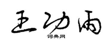 曾慶福王功雨草書個性簽名怎么寫