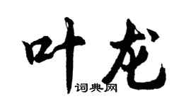 胡問遂葉龍行書個性簽名怎么寫