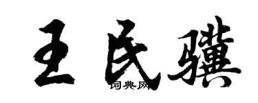 胡問遂王民驥行書個性簽名怎么寫