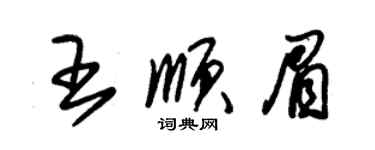 朱錫榮王順眉草書個性簽名怎么寫