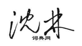 駱恆光沈林草書個性簽名怎么寫